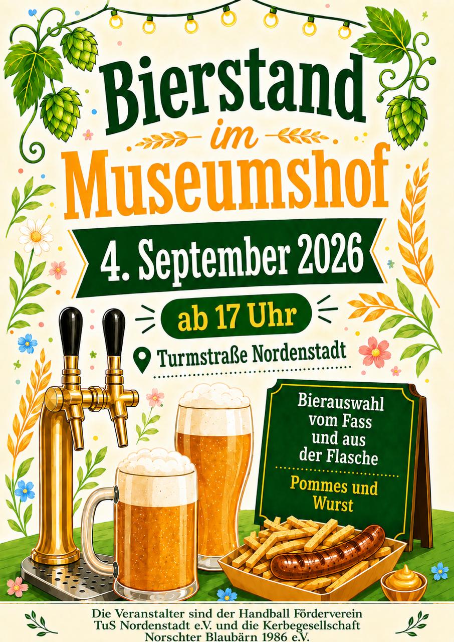 Plakat Bierstand im Museumshof