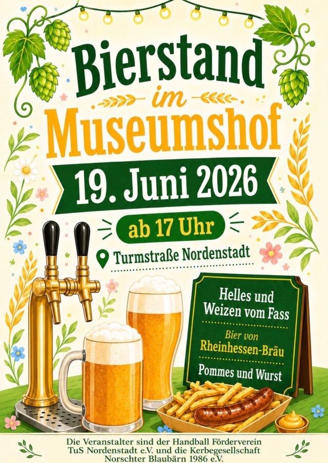 Im Kalender eintragen: Bierstand im Museumshof!